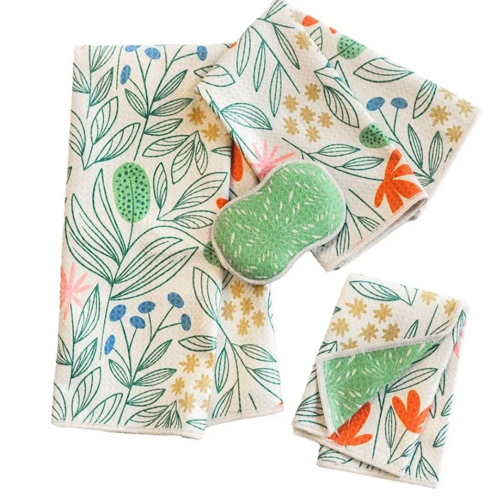 REBECCA JANE WOOLBRIGHT 3 Pack Anywhere Towel Reversible RJW New Bloom